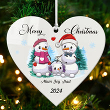 Load image into Gallery viewer, Custom Xmas Tree Bauble for Family 2024 Christmas Decorations