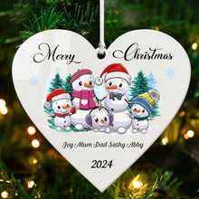 Load image into Gallery viewer, Custom Xmas Tree Bauble for Family 2024 Christmas Decorations
