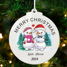 Load image into Gallery viewer, Custom Xmas Tree Bauble for Family 2024 Christmas Decorations