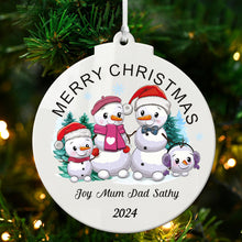 Load image into Gallery viewer, Custom Xmas Tree Bauble for Family 2024 Christmas Decorations