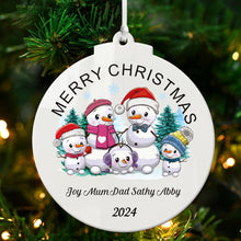Load image into Gallery viewer, Custom Xmas Tree Bauble for Family 2024 Christmas Decorations