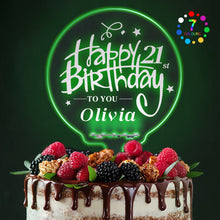 Load image into Gallery viewer, Personalised Light Up Cake Topper