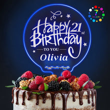 Load image into Gallery viewer, Personalised Light Up Cake Topper