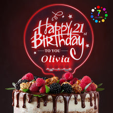 Load image into Gallery viewer, Personalised Light Up Cake Topper