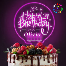 Load image into Gallery viewer, Personalised Light Up Cake Topper