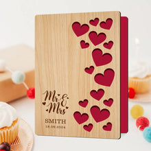 Load image into Gallery viewer, Personalised Wedding Cards with Any Name & Date