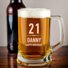 Load image into Gallery viewer, Personalised Pint Glass  Beer Mug Gift