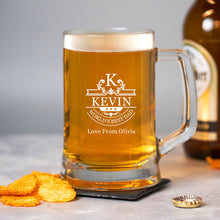 Load image into Gallery viewer, Personalised Pint Glass  Beer Mug Tankards Gift