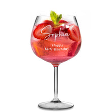 Load image into Gallery viewer, Personalised Gin Glass Engraved Cocktail Glass Gifts
