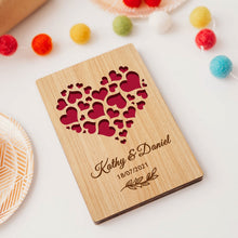 Load image into Gallery viewer, Personalised Wedding Cards with Any Name & Date