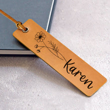 Load image into Gallery viewer, Custom Bookmark Engraved PU Birthstone Book Marks Gifts