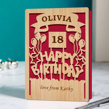 Load image into Gallery viewer, Personalised  Birthday Cards with Any Name & Age