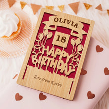 Load image into Gallery viewer, Personalised  Birthday Cards with Any Name & Age