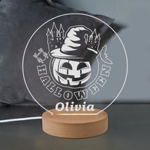 Load image into Gallery viewer, LED Witch Night Light Table Light Pumpkin Ghost Bat Ornament