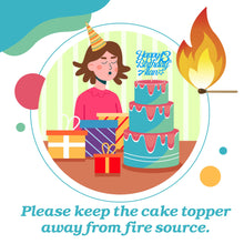 Load image into Gallery viewer, Personalized Cake Topper with Any Text Numbers Double Sided Glitter