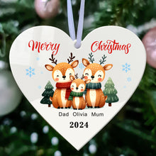 Load image into Gallery viewer, Personalized White Acrylic Christmas Ornaments with Any Year & Name
