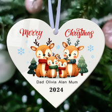 Load image into Gallery viewer, Personalized White Acrylic Christmas Ornaments with Any Year & Name