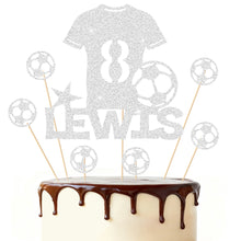 Load image into Gallery viewer, Football Cake Topper Personalised Birthday Cake Decorations Football Gifts for Kids Boys Men Husband Daddy Grandpa