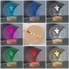 Load image into Gallery viewer, LED Witch Night Light Table Light Pumpkin Ghost Bat Ornament