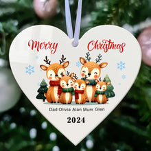 Load image into Gallery viewer, Personalized White Acrylic Christmas Ornaments with Any Year & Name