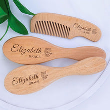 Load image into Gallery viewer, Personalized Baby Brush and Comb Set