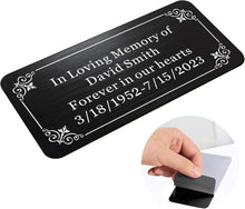 Load image into Gallery viewer, Engraved Name Plates for Urns 2" x 4"