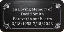Load image into Gallery viewer, Engraved Name Plates for Urns 2" x 4"