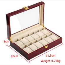 Load image into Gallery viewer, Personalised  Wooden Watch Box with Any Name Text (26 letters)