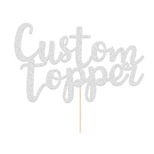 Load image into Gallery viewer, Personalized Cake Topper with Any Text Numbers Double Sided Glitter
