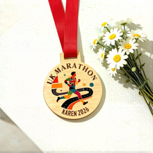 Load image into Gallery viewer, Personalized Colorful Wooden Medals