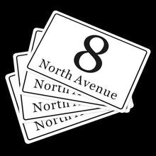 Load image into Gallery viewer, Personalised Bin Numbers for Wheelie Bins Set of 4 Wheelie Bin Numbers Stickers Wheelie Bin Stickers Custom Sticky Number