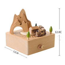 Load image into Gallery viewer, Personalised Music Box Custom Wooden Music Box Gifts with Moving Small Train