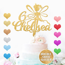Load image into Gallery viewer, Personalised Fairy Happy Birthday Cake Topper - EDSG
