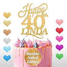 Load image into Gallery viewer, Personalised 40th Birthday Cake Topper Any Name Any Age - EDSG