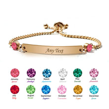 Load image into Gallery viewer, Personalised Birthstone Bracelets  Mothers Day Gifts