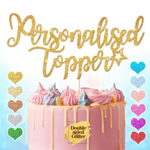 Load image into Gallery viewer, Personalised  Cake Topper Any Text Party Decoration - EDSG