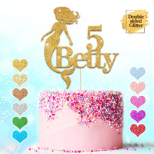 Load image into Gallery viewer, Personalised Mermaid Birthday Cake Topper - EDSG