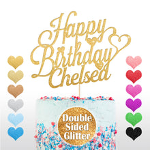 Load image into Gallery viewer, Personalised Happy Birthday Cake Topper