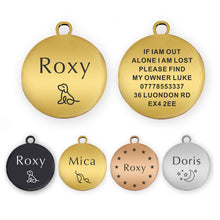 Load image into Gallery viewer, Dog Tags Personalised Name Cat Pet Tags UK