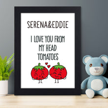 Load image into Gallery viewer, Personalised Valentines Day Gifts Any Name A4 Picture