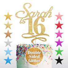 Load image into Gallery viewer, Personalised Sweet 16th Cake Topper for Girl - EDSG