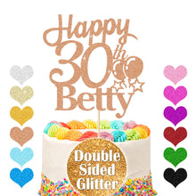 Load image into Gallery viewer, Personalised 30th Cake Topper with Bollon - EDSG