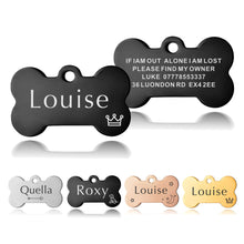 Load image into Gallery viewer, Dog Tags Personalised Name Cat Pet Tags UK