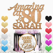 Load image into Gallery viewer, Personalised 80th Birthday Cake Topper