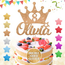 Load image into Gallery viewer, Personalised  Cake Topper Any Text Crown