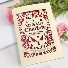 Load image into Gallery viewer, Personalised Wedding Paper Card Mr &amp; Mrs - EDSG

