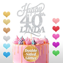 Load image into Gallery viewer, Personalised 40th Birthday Cake Topper Any Name Any Age - EDSG