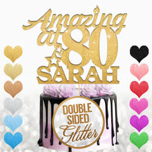 Load image into Gallery viewer, Personalised 80th Birthday Cake Topper