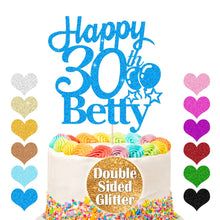 Load image into Gallery viewer, Personalised 30th Cake Topper with Bollon - EDSG