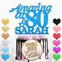Load image into Gallery viewer, Personalised 80th Birthday Cake Topper